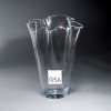 Towering Clear Fluted Glass Vase