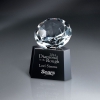 Optic Crystal Diamond On Black Glass Base(Includes