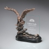 Landing Bronze Antique Resin Eagle With Crystal Ta