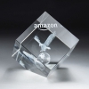 3D Etched Crystal Diamond Cube - XLarge