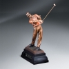 Antique Bronze Finish Swinging Male Golfer - Large