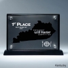 Frosted Lucite KY State Cutout on Risers Award