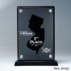 Frosted Lucite NJ State Cutout on Risers Award