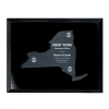 Frosted Acrylic State Cutout On Black Plaque