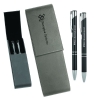 Leatherette Double Pen Case With 2 Blank Pens