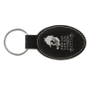 Leatherette Oval Keychain