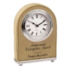 Leatherette Dome Top Clock - Light Brown