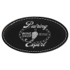 Leatherette Oval Name Badge w/Magnet