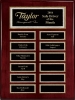 Rosewood Piano 12-Plt Magnetic Pearl Border Plaque