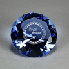 Full-Cut Blue Glass Gemstone (Includes Silver Color-Fill)