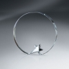 Optic Crystal Circle With Silver Star, Small