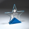 Clear Star With Blue Triangle Base, Small