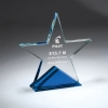 Clear Star With Blue Triangle Base, Large