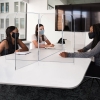Acrylic Office 7 Panel Tabletop Partition Safety Barrier