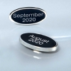 Black And Silver Cloisonné Oval Date Bar-Adhesive(