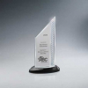 Brushed Silver Aluminum Slant Top Award with Silver Aluminum Plate