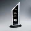 Brushed Silver Aluminum Slant Top Award with Black Aluminum Plate