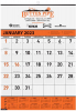 165-Orange & Black Contractor Calendars - One to Two Color Imprint