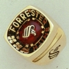 Sterling Corporate Crest Ring W/ Large Square Center