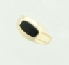 Corporate Fashion Medium Men's Ring W/ Black Horizontal Gemstone