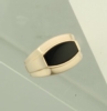 Corporate Fashion Large Men's Ring W/ Black Horizontal Gemstone