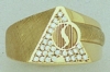 Corporate Fashion Sterling Men's Ring W/ Pyramid Front