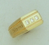 Corporate Fashion 14K Gold Men's Ring W/ 3 Gemstones