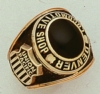 Traditional 14K Gold Corporate Men's Ring W/ Round Center