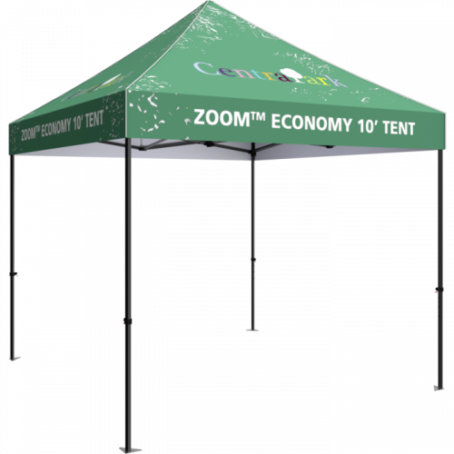 10' Zoom™ Outdoor Economy Steel Tent w/Custom Printed Canopy