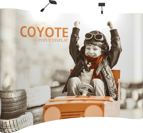 10' Wide Coyote Popup Curved Display Kit