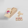 Tabletop Mini Wood Domino Game