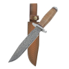 Honor - Damascus Stacked Leather Survival Knife