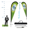 13' Teardrop Shaped Advertising Flag w/Double Sided Print (Kit 4)