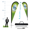 15' Teardrop Shaped Advertising Flag w/Double Sided Print (Kit 6)