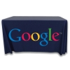 4' Premium PolyKnit™ Throw Style Table Cover w/Full Color Logo (48