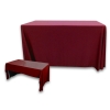 4' Premium PolyKnit™ Blank 3-Sided Open Back Throw Style Table Cover (48