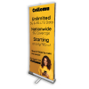 Deluxe Pop-Up/Roll-Up Double Sided Banner w/Stand (33