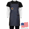 26 in. x 31 in. Denim Cross Back Apron with Pockets (Embroidered Logo)