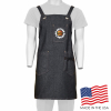 26 in. x 31 in. Denim Cross Back Apron with Pockets (Full Color Logo)