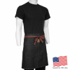 28 in. x 19 in. Denim Half Bistro Apron with Pockets (Embroidered Logo)