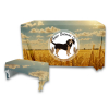 PolyPoplin™ 3 Sided Table Cover w/Full Cloth Dye Sublimation (4'x30