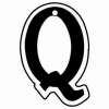 Letter Q Key Tag - Spot Color