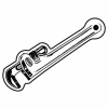Pipe Wrench Key Tag - Spot Color