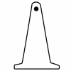 Safety Cone Key Tag - Spot Color