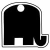 Elephant Key Tag (Spot Color)