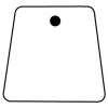 Trapezoid 1 Key Tag - Spot Color
