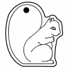 Squirrel Key Tag (Spot Color)