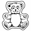 Teddy Bear Key Tag (Spot Color)