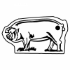 Pig w/Detail Key Tag (Spot Color)