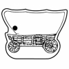 Covered Wagon - Side View Key Tag - Spot Color